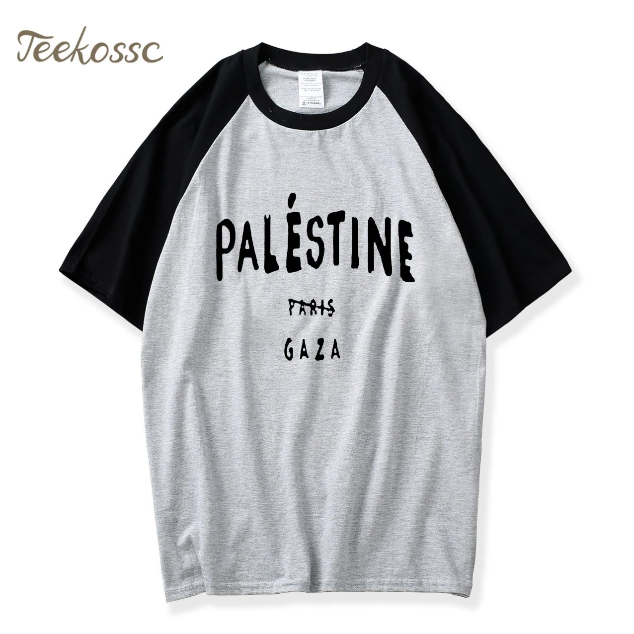 Забавные дизайнерские футболки с надписью Gaza Palestine, 5 SOS, новинка, летняя мужская футболка с рукавом реглан, хлопок, Мужская футболка, базовые футболки