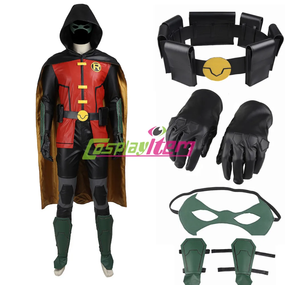 Batman Justice League vs Teen Robin Titans Cosplay Costume Halloween Fancy Dress