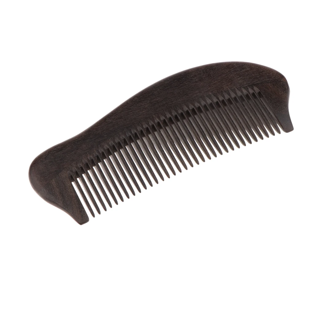 Тонкие зубья деревянная расческа для волос без статического массажа Detangler уход за бородой карманный размер Расческа для женщин мужчин и