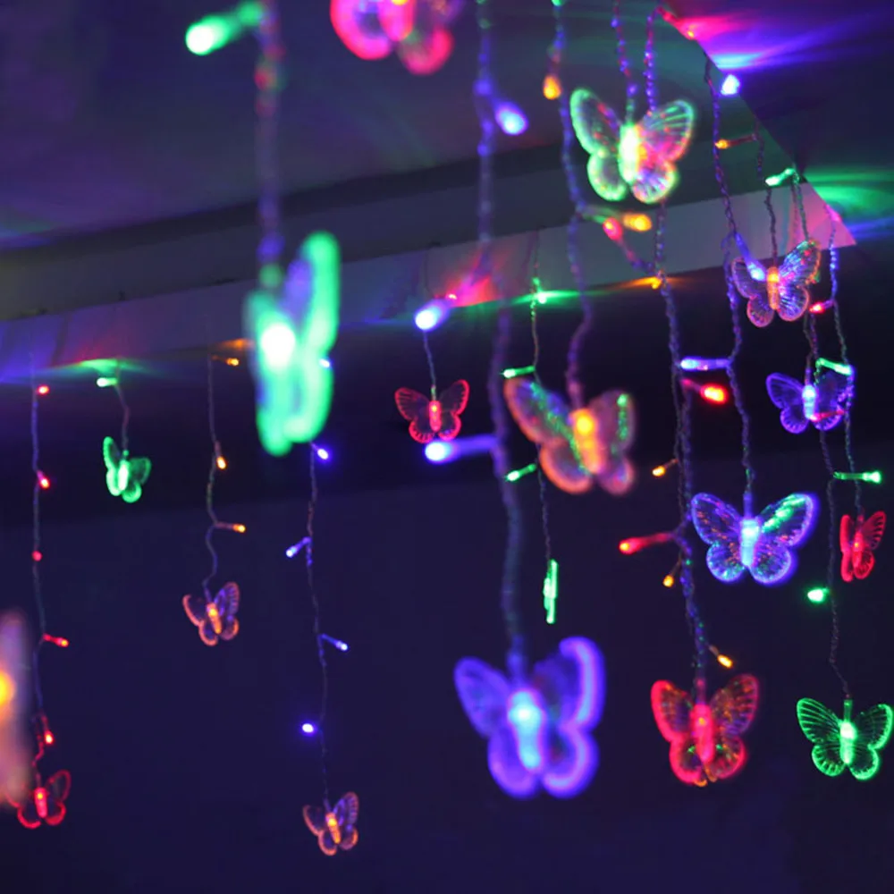 

1.5M LED Butterfly String Light Waterproof Curtain Fairy Light Christmas Tree Holiday Wedding Party Decoration Bulbs LED Lamp