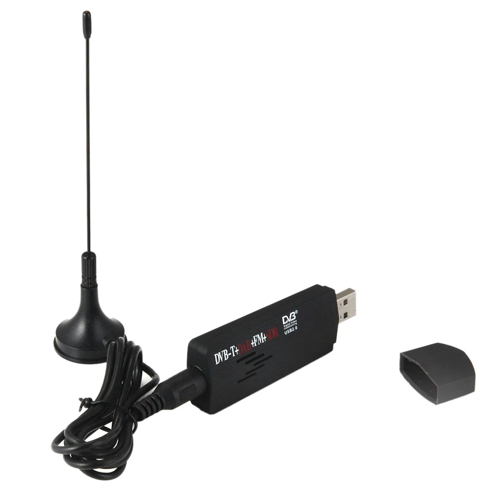 R820T+ RTL2832U USB 2.0 DVB T SDR FM DAB TV Tuner Receiver Stick for PC
