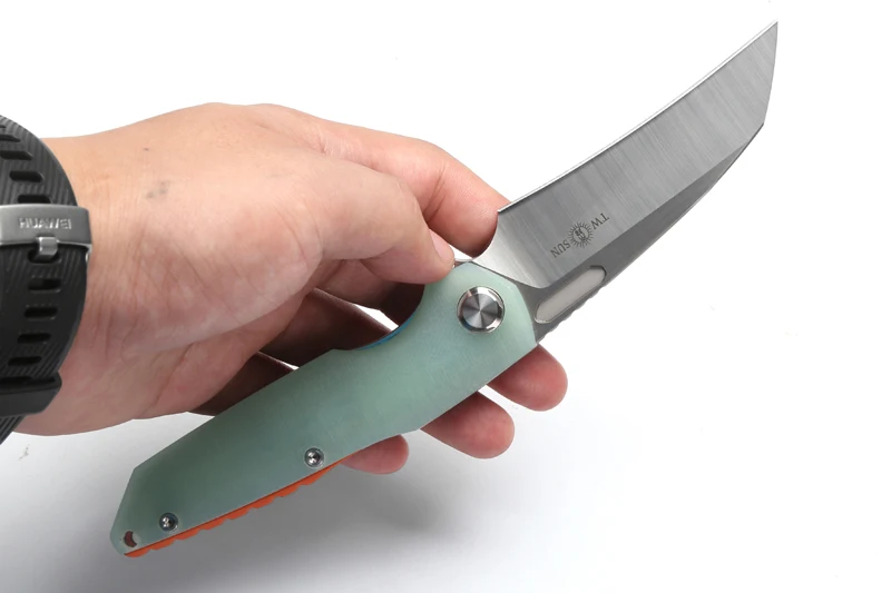 Два SUN G10 Ручка TS48 D2 лезвие Flipper ball brearing складной нож походные охотничьи карманные