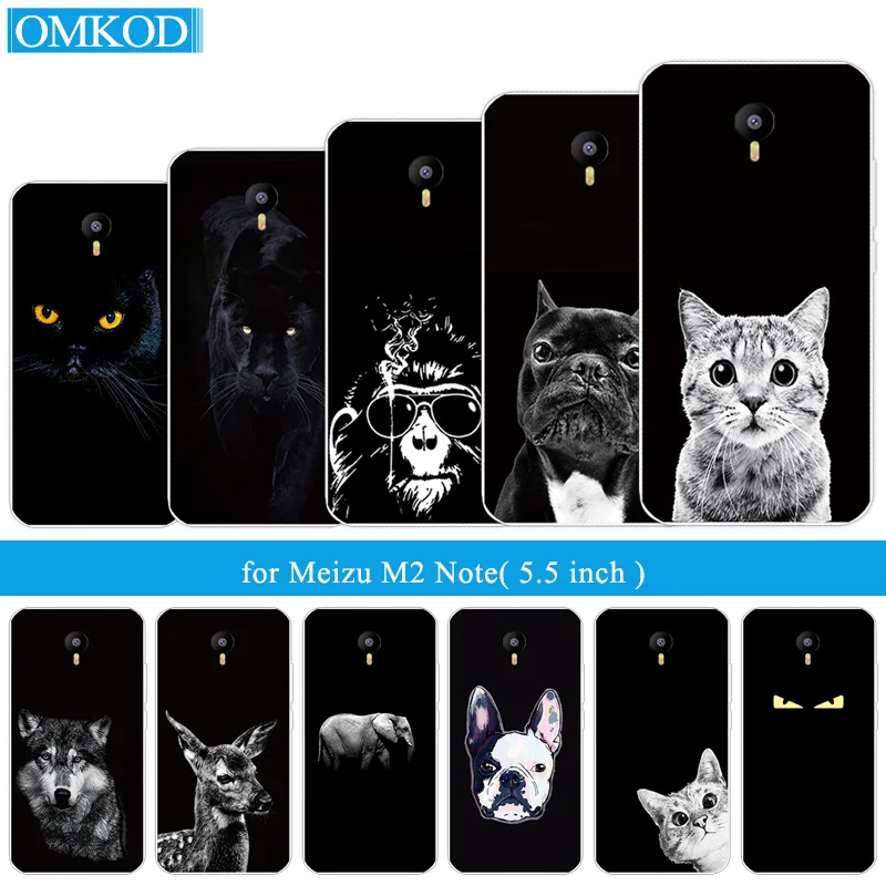 

For Meizu M2 Note Case M2note Coque Black Back Matte Gloomy Cover for Meizu Maze M2 Note Silicon Soft TPU Funda for Meizu M2note