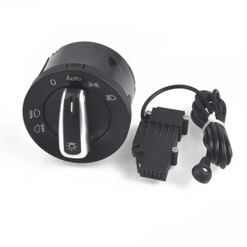 

for VW Golf MK5 MK6 GTI Tiguan Touran Caddy Rabbit Chrome Auto Headlight Switch 5ND941431B Modification add Auto function