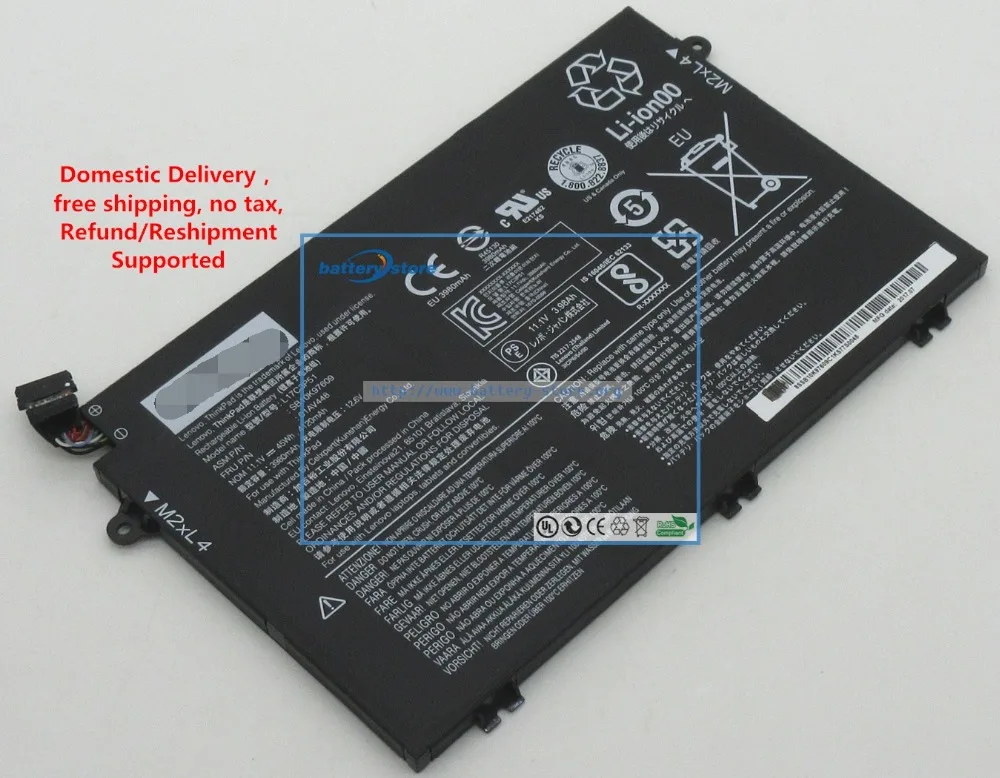 11,1 V, 4120 мА · ч, 45 Вт, подлинный аккумулятор L17C3P51, 01AV448 для LENOVO ThinkPad E580, E585, E490