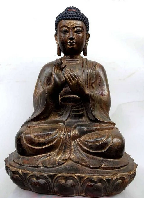 

xd 003403 24" Old pure bronze gild fine buddhism Shakyamani buddha Statue of China Tibet