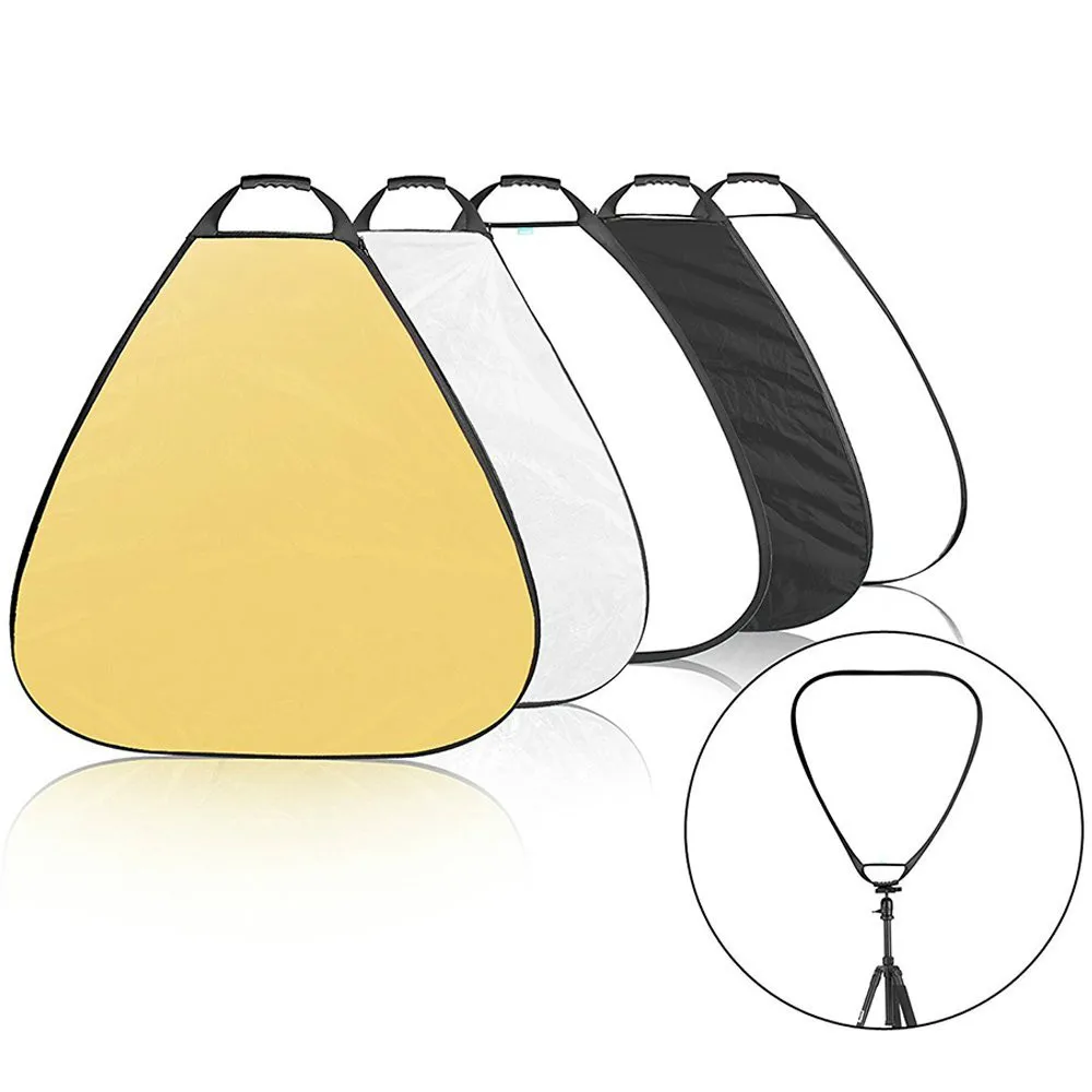 

ulanzi 80cm LED centimeters 5 in 1 Collapsible Triangle Multi Camera Lighting Reflector Diffuser Kit with Grip and Carrying Case