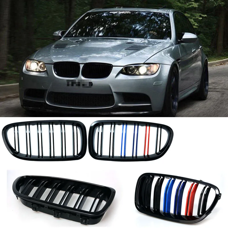 cheap 1pair Grille For BMW 5 series F10 F18 10 15 gloss black Car Front Center Wide Kidney Grill Racing Grill Car styling 8P