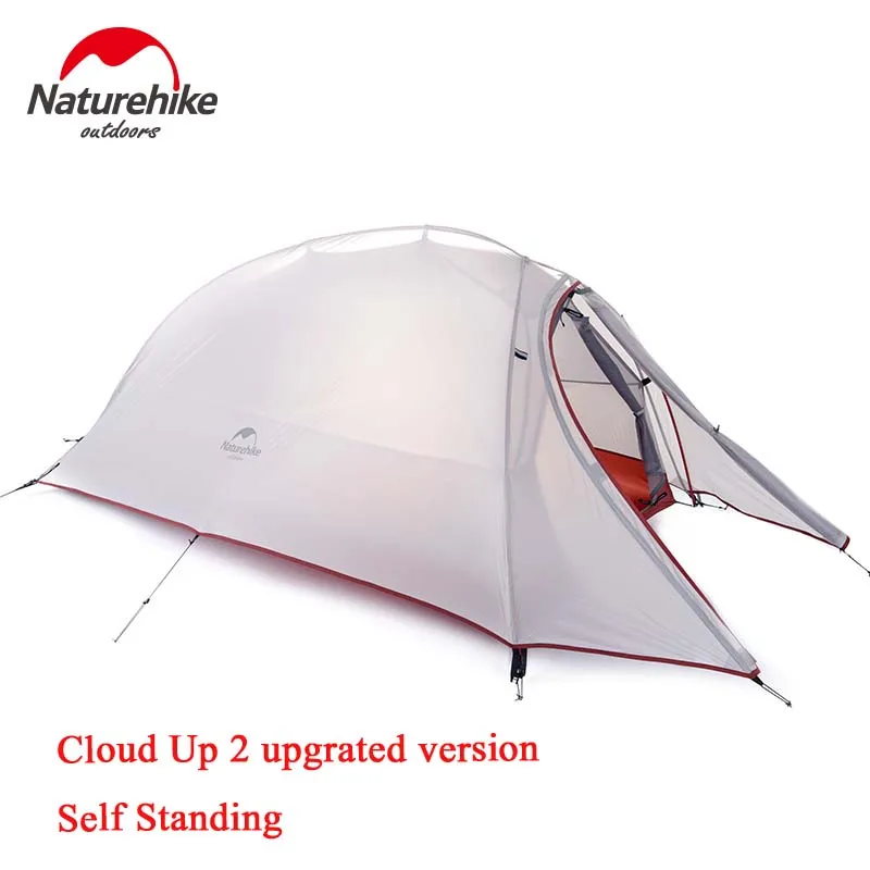 NatureHike Cloud Up 1 2 3 человек Бесплатная новая Upgrated устойчивая палатка 20D силиконовые тенты двухслойная палатка для кемпинга на открытом воздухе