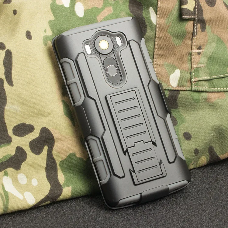 

Armor Robot Protector Cover For LG V10 Case Slim Hard Back ShockProof Phone Case For LG G4 G3 Hybrid Clip Stand Cover