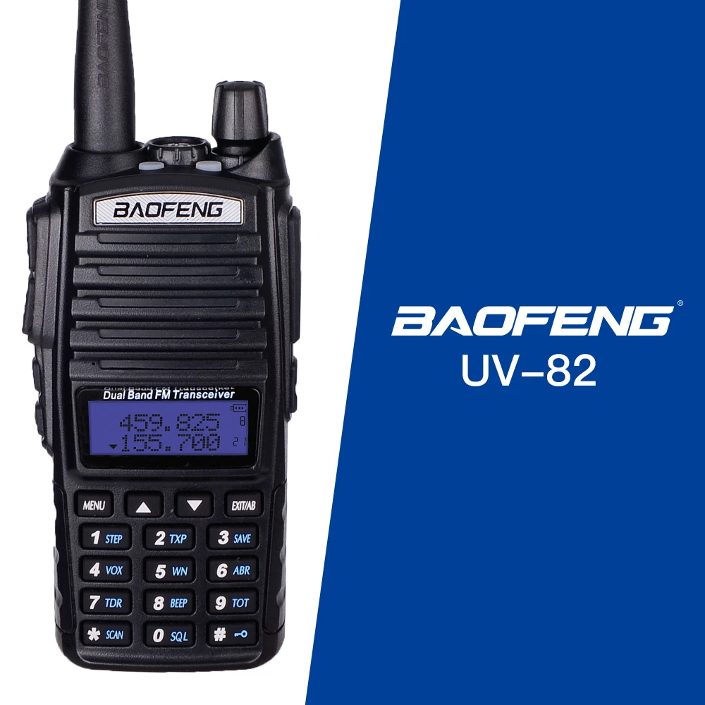 

Hot Portable Radio Walkie Talkie Baofeng UV-82 With Earphone Button Radio Vhf Uhf Dual Band Baofeng UV 82 UV82 two way radio
