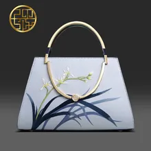 Pmsix 2016 summer fashion Chinese wind elegant lady handbag leather shoulder bag printing embroidery handbag P120052