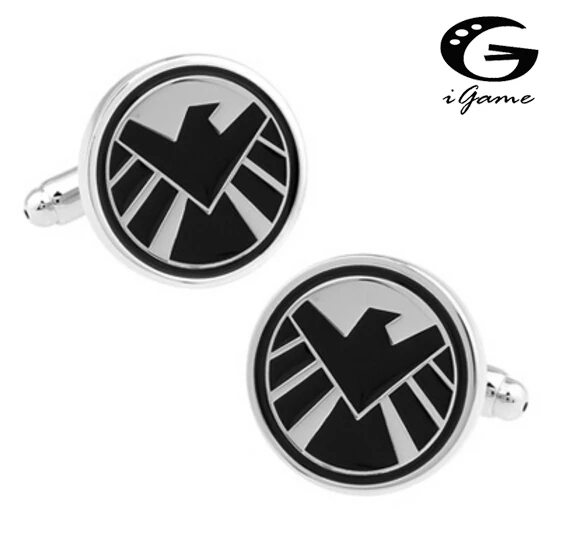 iGame Novelty Cufflinks SHIELD Agent Movie Star 7 Designs Option Quality Cuff Link Gift For Men