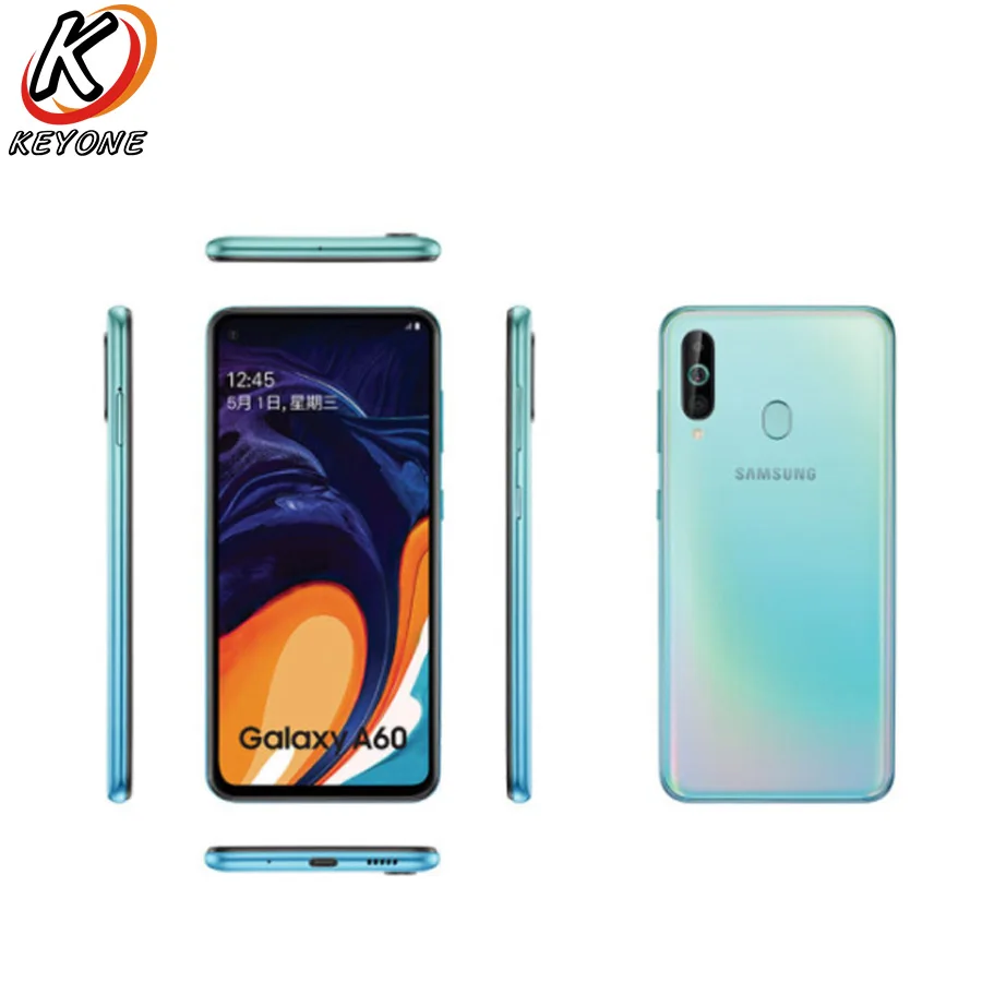 Brand Samsung Galaxy A60 LTE Mobile Phone 6.3" 6G RAM 128GB ROM Snapdragon 675 Octa Core 32.0MP+8MP+5MP Rear Camera Cell Phone