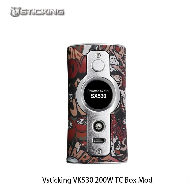 Billig Vsticking VK530 200W TC Box Mod Dual Batterie Elektronische Zigaretten Mod Max 200w Verdampfer temperatur steuer Vape SS316 ni Ti