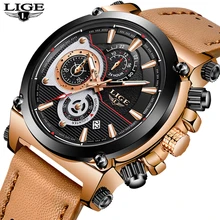 2018 LIGE Mens Watches Top Brand Luxury 24 hour Date Quartz Watch Man Leather Big dial Sport Wrist Watch Men Waterproof Clock 2018 LIGE Mens Watches Top Brand Luxury 24 hour Date Quartz Watch Man Leather Big dial Sport Wrist Watch Men Waterproof Clock