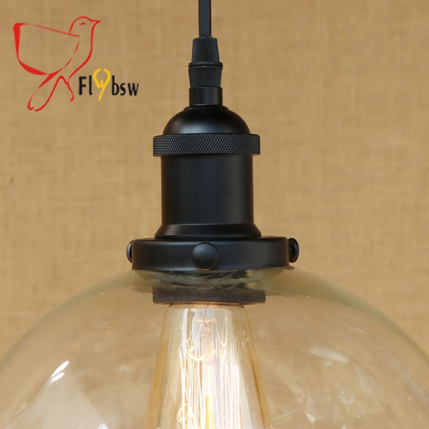 Винтаж ясный стеклянный шар подвесной светильник, диаметр 20/25/30 см абажур лампы Эдисона Винтаж подвесное освещение приспособление для ресторана кафе