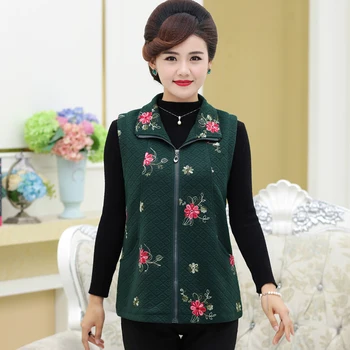 

New Fashion Women Lapel Sleeveless Cardigan Jacket Coat Floral Pocket Waistcoat Vest Spring Autumn Outwear Casual Cotton Clothes
