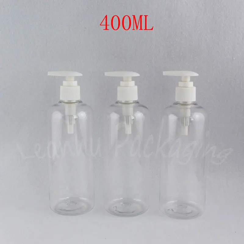 Download 400ML Transparent Plastic Bottle With Lotion Pump , 400CC ... Yellowimages Mockups