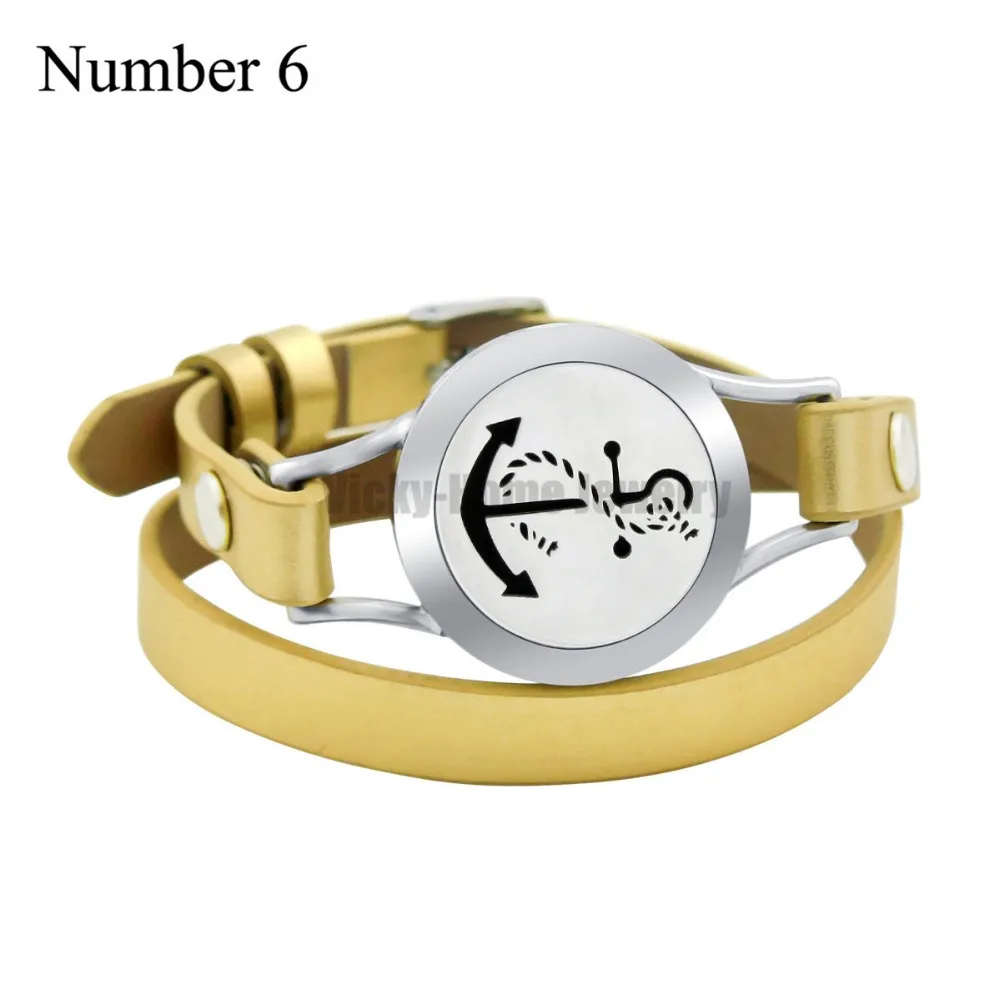 ZP-BS086-6 Diffuser Leather Locket Bracelet_