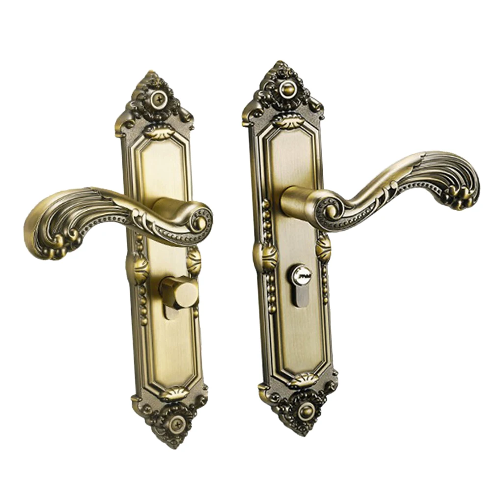 European Style Interior Door Handle Lock Interior Bedroom Bookroom Kitchen Wooden Door Handle Lock Sets