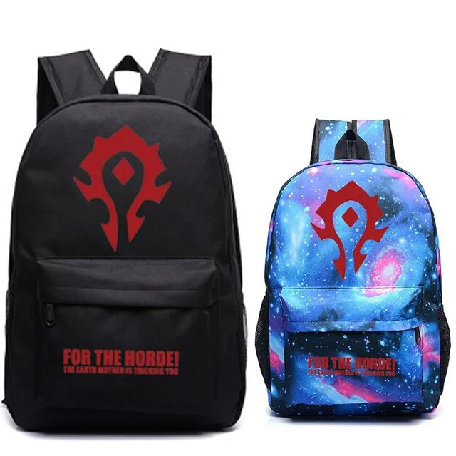 WOW Horde World Of Warcraft Backpack Bag School Book Bags Laptop Boys