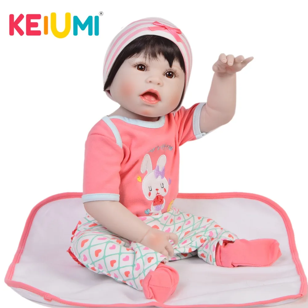 Стильная силиконовая виниловая кукла реборн KEIUMI 23 дюйма 57 см Реалистичная с