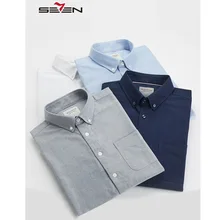 Seven7 бренд для мужчин вышивка воротник хлопок блузка рубашка Новая мода Роскошные Мужские Винтажные повседневные рубашки с длинными рукавами