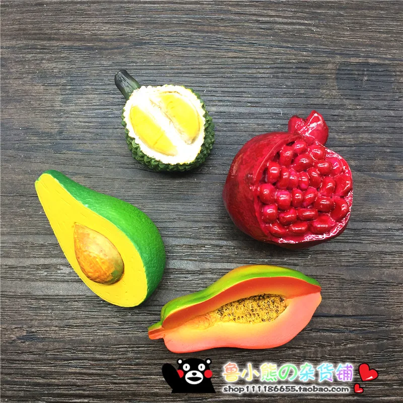 BABELEMI фрукты магнит на холодильник Моделирование еда дуриан авокадо папайя сувенир из Таиланда сообщение холодильник стикер домашний декор