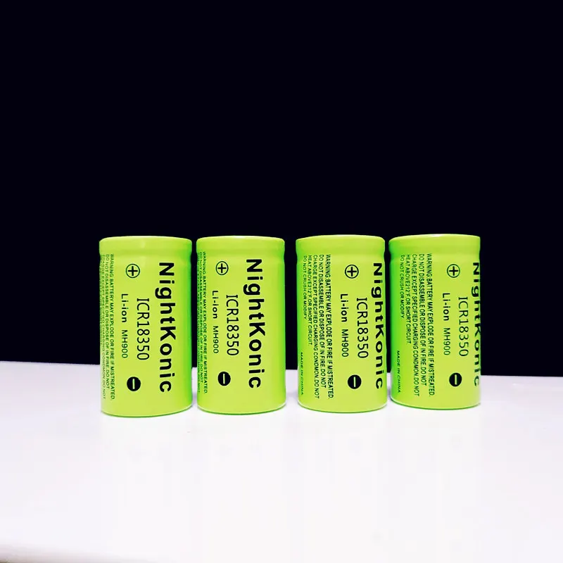 

Original High Quality Nightkonic 4 PCS/LOT ICR 18350 Battery 900mAh 3.7V voltage Li-ion Rechargeable Battery