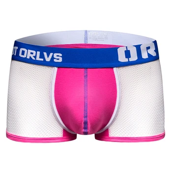 

2020 Sexy Boxer Men Underwear Cueca Mesh Man Underpants Boxershorts Mens Cotton Breathable Mens Boxer Gifts For Men OR148