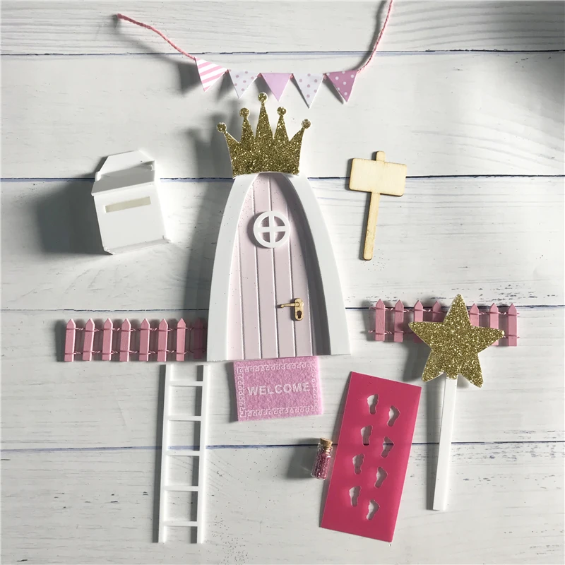 Зубная фея дверной комплект отличный подарок для миниатюрных сказочных дверных аксессуаров розовые двери дома Хоббита игрушки для детей