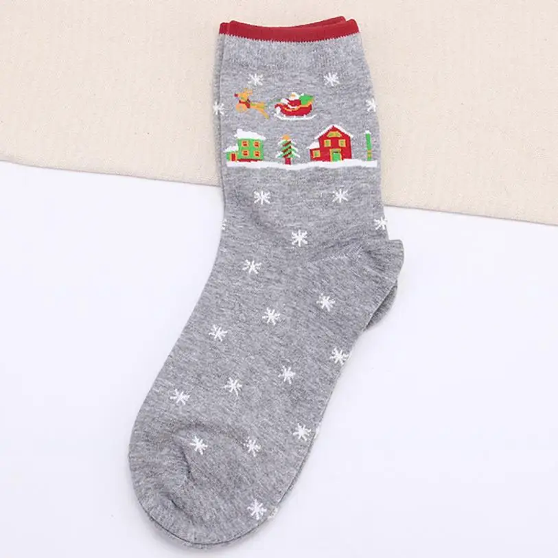1 пара милых рождественских носков для женщин и девушек, забавные зимние теплые носки