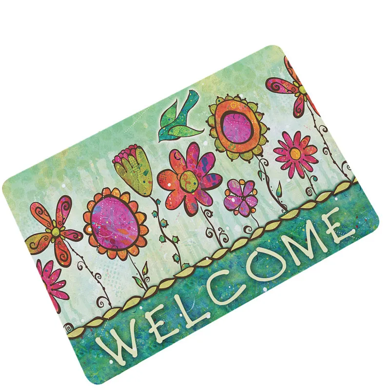 Personality Creative Ultra thin Rubber Floor Mats Absorbent Non slip