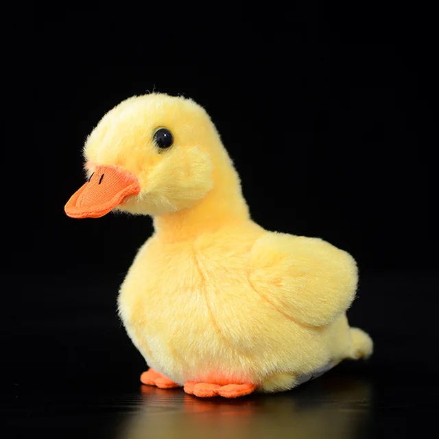 small yellow duck stuffed animal