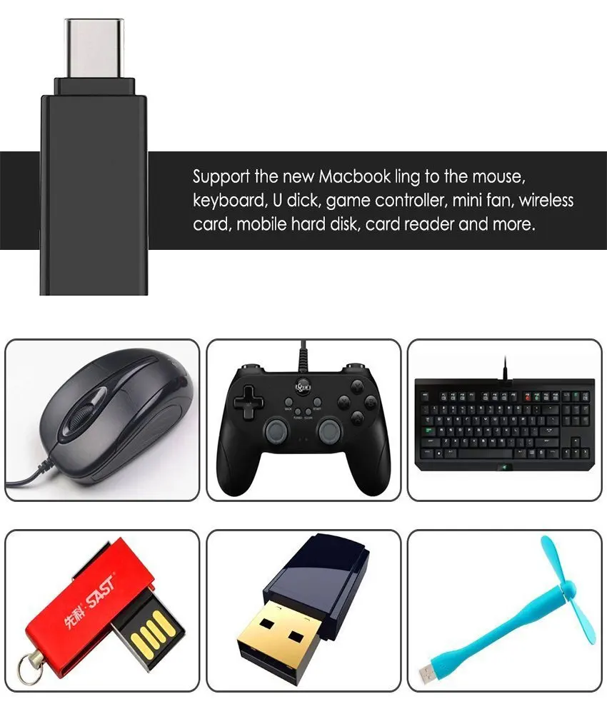 PORTEFEUILLE Type-c To OTG USB 3.0 Cable Adapter Jack Convert For Samsung P20 HUAWEI p20 pro Xiaomi Mi5 Mi6 Matebook for MacBook (2)