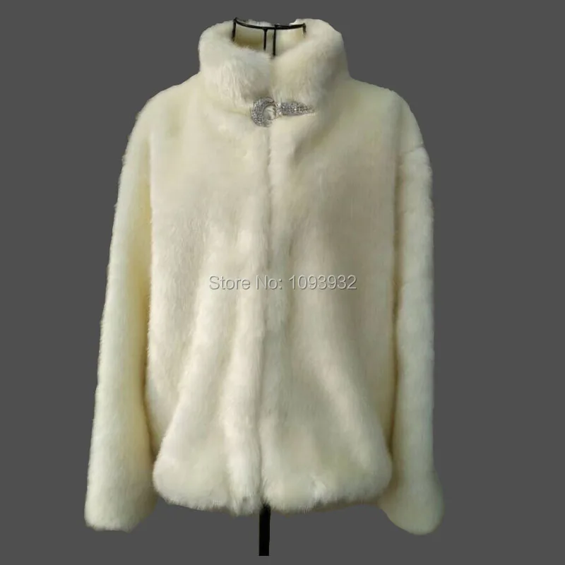 Большой размер 5XL 6XL, куртка-болеро из искусственного меха для женщин, теплое зимнее пальто из кроличьего меха, норка куница, шуба, пальто с воротником-стойкой