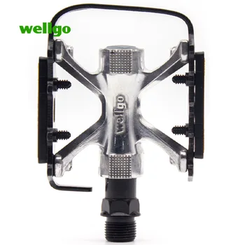 

Wellgo with reflective sheet aluminum bearing Mountain Road Bike 4 Colors Ultralight Pedal road Cycling Riding pedal 282g M255RB