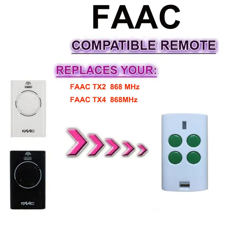 

2pcs Automatic Door FAAC 433 SLH 868MHz SLH Rolling Code Hand Remote Control Clone/Duplicator