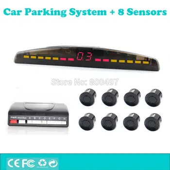 

Car Backup Reverse and Front Radar System Backup Reverse Alarm Kit with 8 Sensors and Colorful Display Parking Assistance System