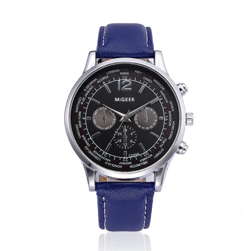 Retro Design Leather Band Watches Men Analog Sport Military Alloy Quartz Wrist Watch Date Clock Male hour relojes hombre M22 (5)