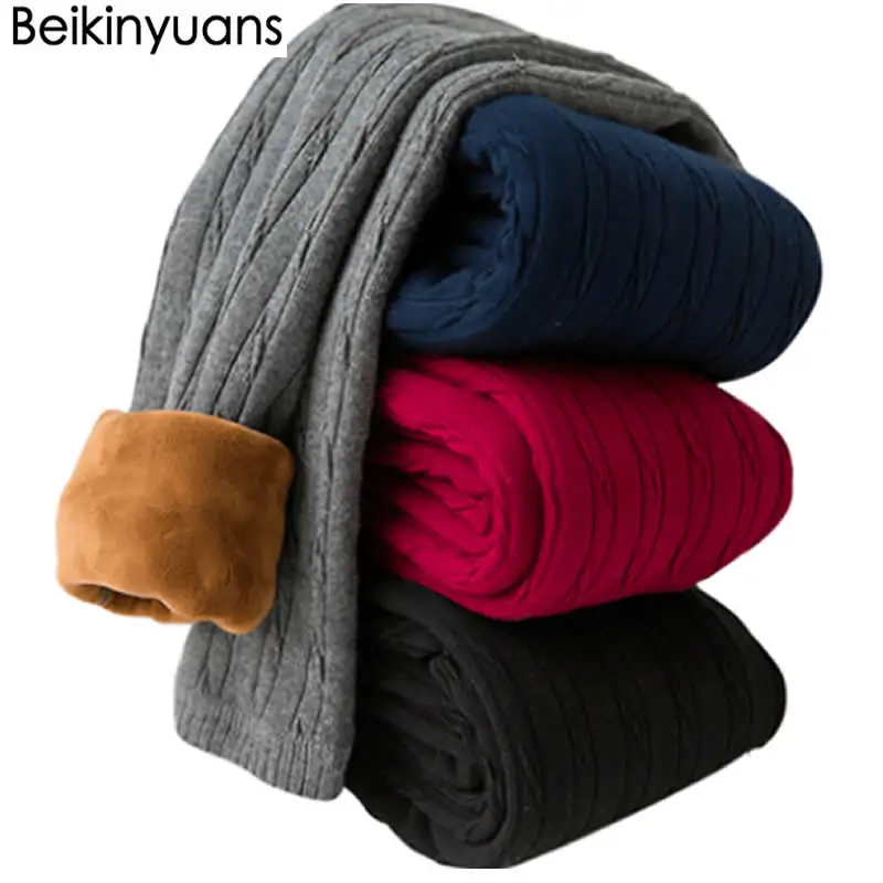 

Kids Leggings Children's Wear Girls Plus Velvet Padded Leggings Boy Baby Pants Double Warm Long Trousers Outwear