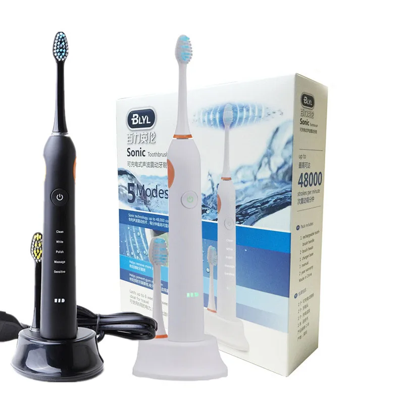 TB 1206 Sonic Electric Toothbrush Smart Rechargeable 5 Modes 48000 Stroke Per Minute Replaceable