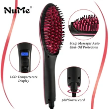 Electric Comb Ceramic Hair Straightening Irons 450F Digital Hair Straightener Brush LCD Display Fast Heating up Hair Brush