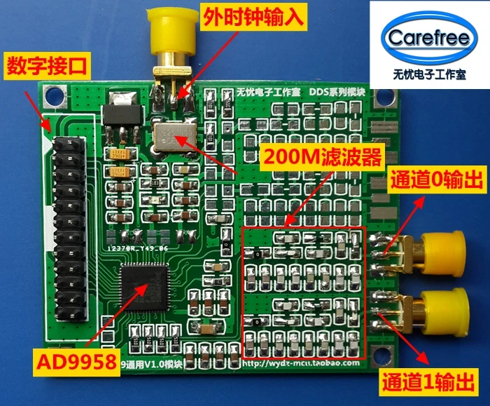 

Quadrature signal generator DDS AD9958 core board instead of AD9854