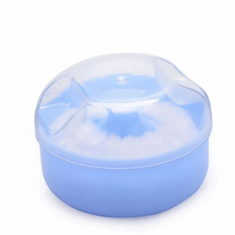 

Cute Cosmetic Tool Baby Soft Face Body Powder Puff Sponge Box Container Case  In Cosmetic Case