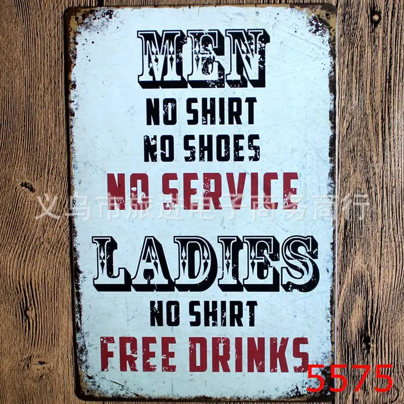 30X20CM Men Letter Vintage Home Decor Tin Sign for Wall Metal Art Poster Retro PlaquePlate | Дом и сад