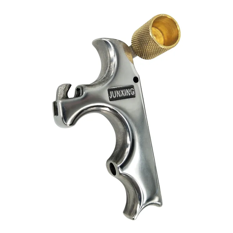 3 Fingers Compound Bow Release Stainless Steel Powerful Hunting Grip