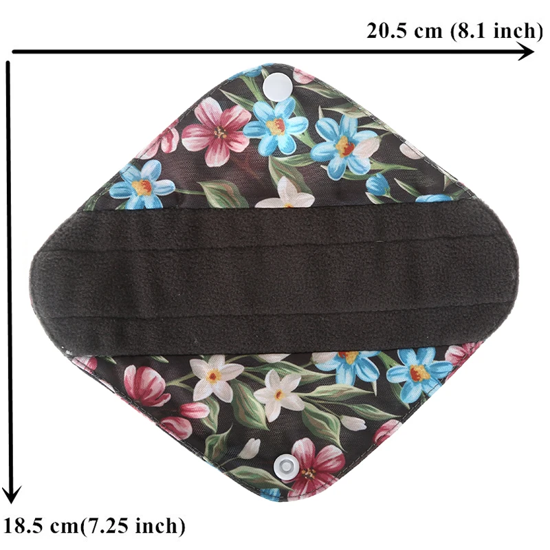 [simfamily]Reusable 6+1set Women Sanity Napkins Panty Liners Set Bamboo Charcoal Daily Use Sanitary Pads Mama Menstrual Pads