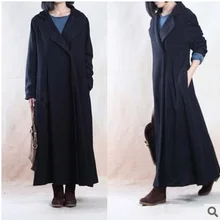 Продукт запускается зимой, дизайн, 80% шерсть, женское Свободное длинное шерстяное пальто больших размеров